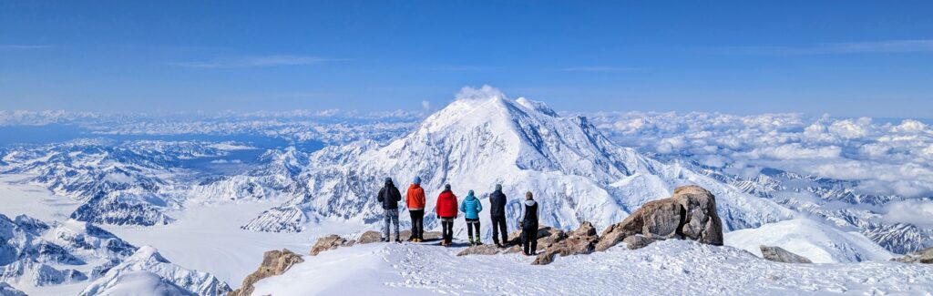 View of Mt Foraker near 14 Camp on Denali.