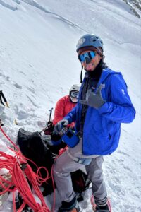 Zach ready to go; photo by Chris.