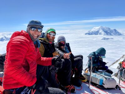 Snack break at 16,200ft; photo by Daniel.