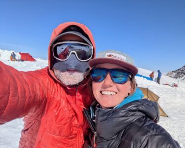 Claire and I at 17 Camp the morning after summitting.